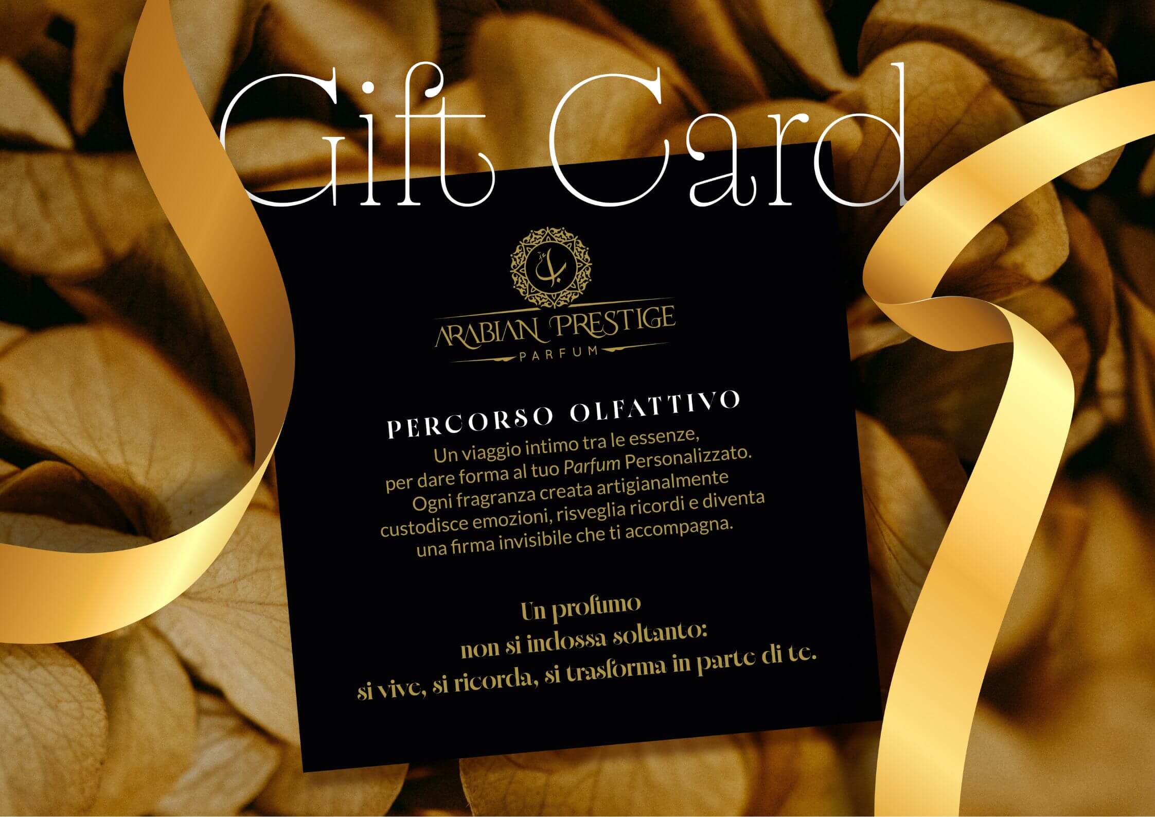 Gift Card Arabian Prestige – Percorso Olfattivo e creazione profumo personalizzato a Padova